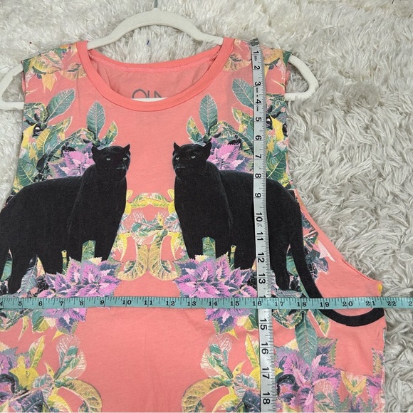 Chaser Floral Panther Print Tank Top NWT - Picture 13 of 13